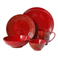 Gibson Manning Scroll 20-Piece Reactive Dinnerware Set