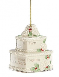 Lenox 2012 Our First Christmas Together Cake Ornament