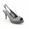 Nine West Sharina Open Toe Slingbacks Heels Shoes Gray Womens New/Display