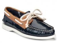 Sperry Top-Sider Women's AO Pat Boat Shoe,Navy,5.5 M US