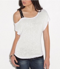 G by GUESS Madelin Love Lace Top, TRUE WHITE (SMALL)