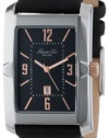 Kenneth Cole New York Men's KC1935 Classics Tank Analog 3 Hand Date Dimensional Bezel Strap Watch