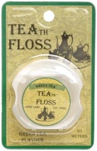 Linde Lane Teath Floss, Green Tea, 0.8-Ounce Packages (Pack of 6)