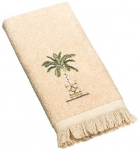 Avanti Banana Palm Fingertip Towel, Linen