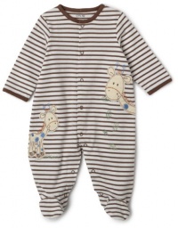 Little Me Hungry Giraffe Footie, Brown, 9 Month