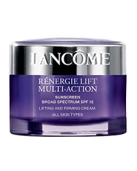 Introducing our Super Lifting partners from our Anti-Aging franchise. Redefine facial contours with our new multi-action lifting and firming effect for all skin types. With time, alterations in the skin's structure can affect firmness causing the skin to lose its youthful quality. A visible improvement in skin tightening helps restore skin's youthful look. Rénergie Lift Multi-Action features Multi-Tension technology, designed to target skin layers.* *Based on four ingredients tested separately in-vitro. ResultsIn four weeks, the skin appears younger and firmer. Skin feels tightened, as if lifted, and the surface appears smoother and refined. All facial zones appear visibly rejuvenated. Non-Comedogenic. Non-Acnegenic.Dermatologist-tested for safety.