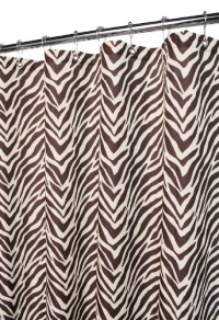 Park B. Smith Zebra Zebra Shower Curtain, Natural/Coffee Bean