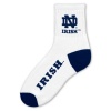 NCAA Notre Dame Fighting Irish Quarter Socks, Large, White