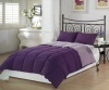 Chezmoi Collection 2-Piece Purple Lilac Super Soft Goose Down Alternative Reversible Comforter Set, Twin/Twin X-Large