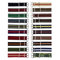 18mm Military James Bond-Style Nylon Watch Strap Band - 20 Colors