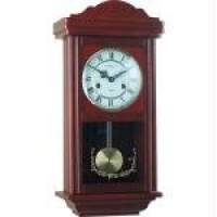 Beautiful Kassel 15 Day Wood Wall Pendulum Clock with Glass Front