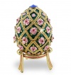 Objet D'Art Release #255 Empress Maria Vintage Faberge Egg Styled Handmade Jeweled Enameled Metal Trinket Box