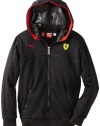 Puma - Kids Boys 8-20 Scuderia Ferrari Hooded Sweat Jacket, Black, Medium