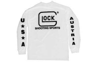 Glock Shtng Spt T-Shrt L-Slv Wht Lrg