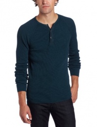 Lucky Brand Men's Slub Thermal 3-Buton Placket Henley Shirt