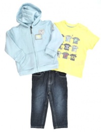 Kenneth Cole Baby-boys Infant Hoody Tee and Jean Set