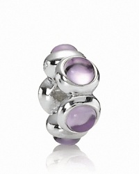 A ring-shaped charm of colorful cabochons in sterling silver adds pretty panache to your PANDORA bracelet.