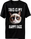 T-Line Men's Grumpy Cat Happy Face