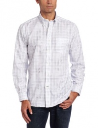 Nautica Men's Vineyard Plaid Poplin Long Sleeve Woven Shirt