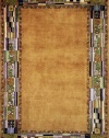 Area Rug 2x3 Rectangle Contemporary Gold Color - Momeni New Wave Rug from RugPal