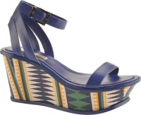 BCBG Max Azria Women's Harris Flatforms,Ink Aztec Print Snake,9 M US