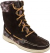 Sperry Top-Sider Women's Hiker Fish Lace-Up Boot,Brown Suede/Patent,10 M US