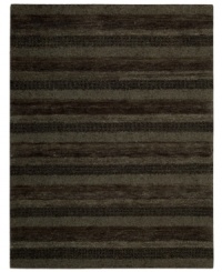 Simply calm, cool and collected, the Sequoia area rug from Calvin Klein delivers a sophisticated yet casual stripe design for your living space. Hand-tufted of expertly spun New Zealand wool, this area rug offers incredible texture in every inch along with supple softness in its generous pile height.