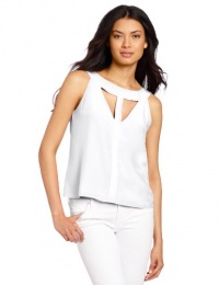 BCBGMAXAZRIA Women's Nydia Cut Out Neck Top