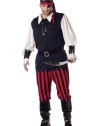 California Costumes Men's Plus Size Cutthroat Pirate Costume,White/Black/Red, (48-52)