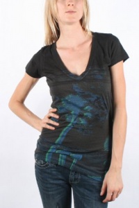 Hurley Static Perfect V Neck T-Shirt - Short-Sleeve - Women's Black, M