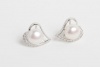 mmpearl(Michael Mikado) 10-11mm White Pearl Gold-Plated Silver Earrings