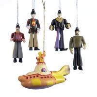 Kurt Adler Yellow Submarine 5-Piece Ornament Gift Box Set