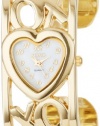 XOXO Women's XO1091 Mother-of-Pearl Dial Gold-tone Bangle Watch