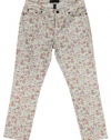 Lauren Jeans Co. Women's Floral Print Modern Straight Ankle Jeans