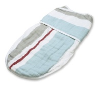 aden + anais 100% Cotton Muslin Easy Swaddle, Liam The Brave Paintbrush Stripe, Small/Medium