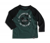 adidas Baby-Boys Infant Itb Cool Kid Raglan Tee, Dark Green, 9 Months