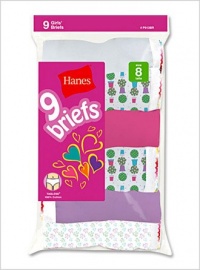 Hanes Girls 7-16 9 Pack Brief