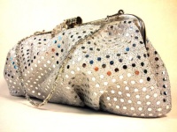 HANDBAG Pouch Metallic White - WiseGloves CLUTCH DRESS BAG PURSE EVENING HANDBAG