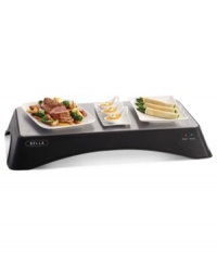 A natural entertainer-keep your dishes party-ready with this cordless warming tray. The perfect solution for setting up a buffet or delicious spread, this warming tray keeps food at the ideal temp for up to 1 hour. 1-year warranty. Model 13697.