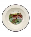 A family tends the fields and farm together on this Design Naif rim cereal bowl, featuring premium Villeroy & Boch porcelain.