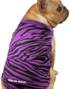 Yak Pak Dog Shirt, X-Small, Purple Zebra