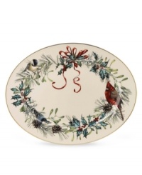 For nearly 150 years, Lenox has been renowned throughout the world as a premier designer and manufacturer of fine tableware. This year, begin a cherished holiday tradition with the festive Winter Greetings dinnerware collection. Its resplendent pattern of red and gold bows accented with sprigs of holly is fresh and lively on snowy white china, making your entertaining table a bountiful expression of holiday cheer.