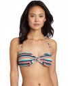 Shoshanna Women's Brisbane Stripe Bow Bandeau, Multi, Petite/Small B