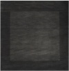 Area Rug 8x8 Square Solid/Striped Charcoal Color - Surya Mystique Rug from RugPal