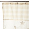 Regal Home Collections Perry Shell Embroidered Shower Curtain, Beige