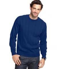 A cool look when the temperature turns cold, throw on this ribbed sweater from John Ashford to warm up your wardrobe.