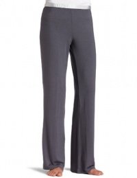 Calvin Klein Womens Essentials With Satin Pajama Pant, Charcoal, Medium