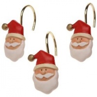 Santa Claus Christmas - Shower Curtain Hooks