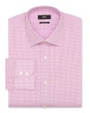 BOSS Black Jaron Small Check Dress Shirt - Contemporary Fit