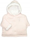 Little Me Baby-Girls Newborn Sweet Reversible Jacket, White/Pink, 6 Months